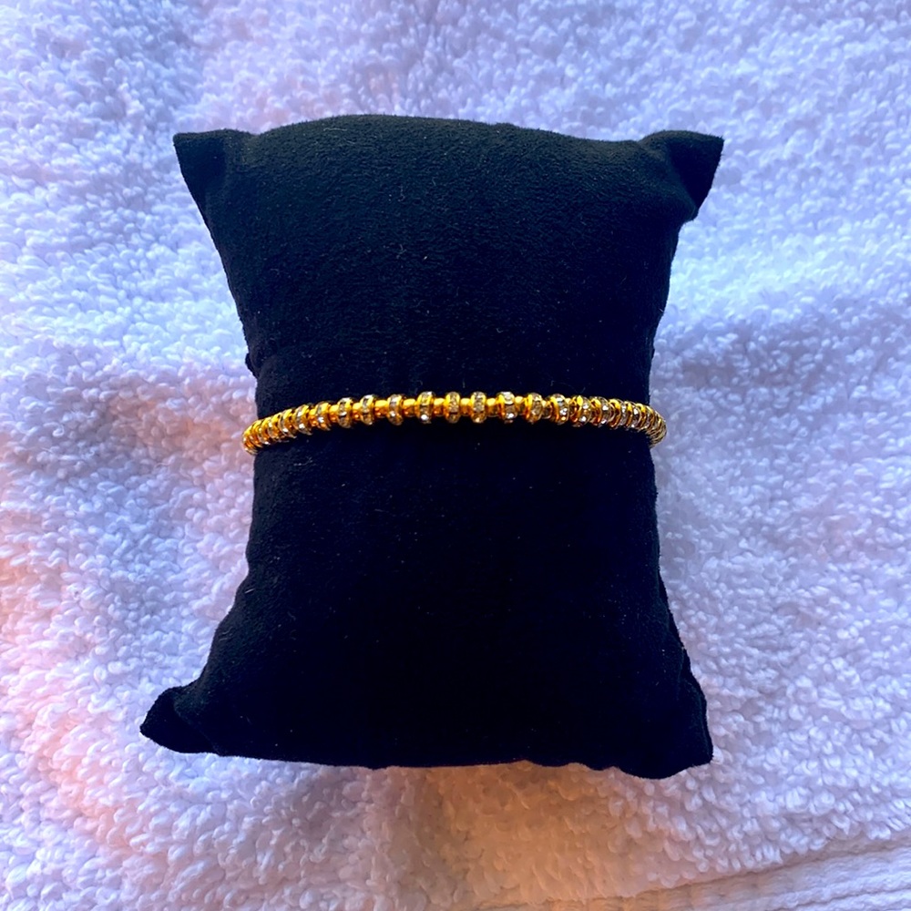 Dainty gold rustic cuff bracelet